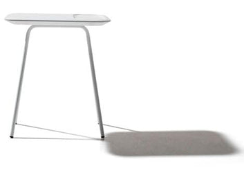 Pyramid Side Table, 45 x 60 cm, White Metal Frame, Modern Design