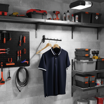 Wall-Mounted Coat Rack, 5 Hooks, Heavy-Duty metal, Black, Industrial Style