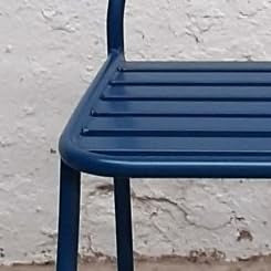Metal Dining Chair, Navy Blue, 46 x 62 x 84 cm