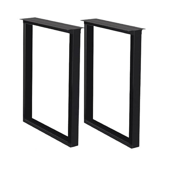 Metal Legs for Table, Dining Table Legs for Kitchen Modern Industrial Style - Set of 2. (Square Shape)