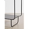Contemporary 3-Tier Metal Storage Shelf, Black, Modern Curved Frame Design, 62x62x28 cm, Living Room Organiser
