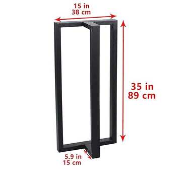 Furniture Legs 35”Height 15”Wide Rustic Decory T Shape Table Legs,Heavy Duty Metal Desk,Dining Table Legs,Industrial Modern, DIY Iron Bench Legs