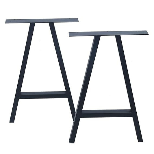 2 Pcs Rustic Decory Metal Desk & Dining Table Legs - Heavy Duty Industrial Modern A Shape Iron Bench Legs (H28'xW17.7')