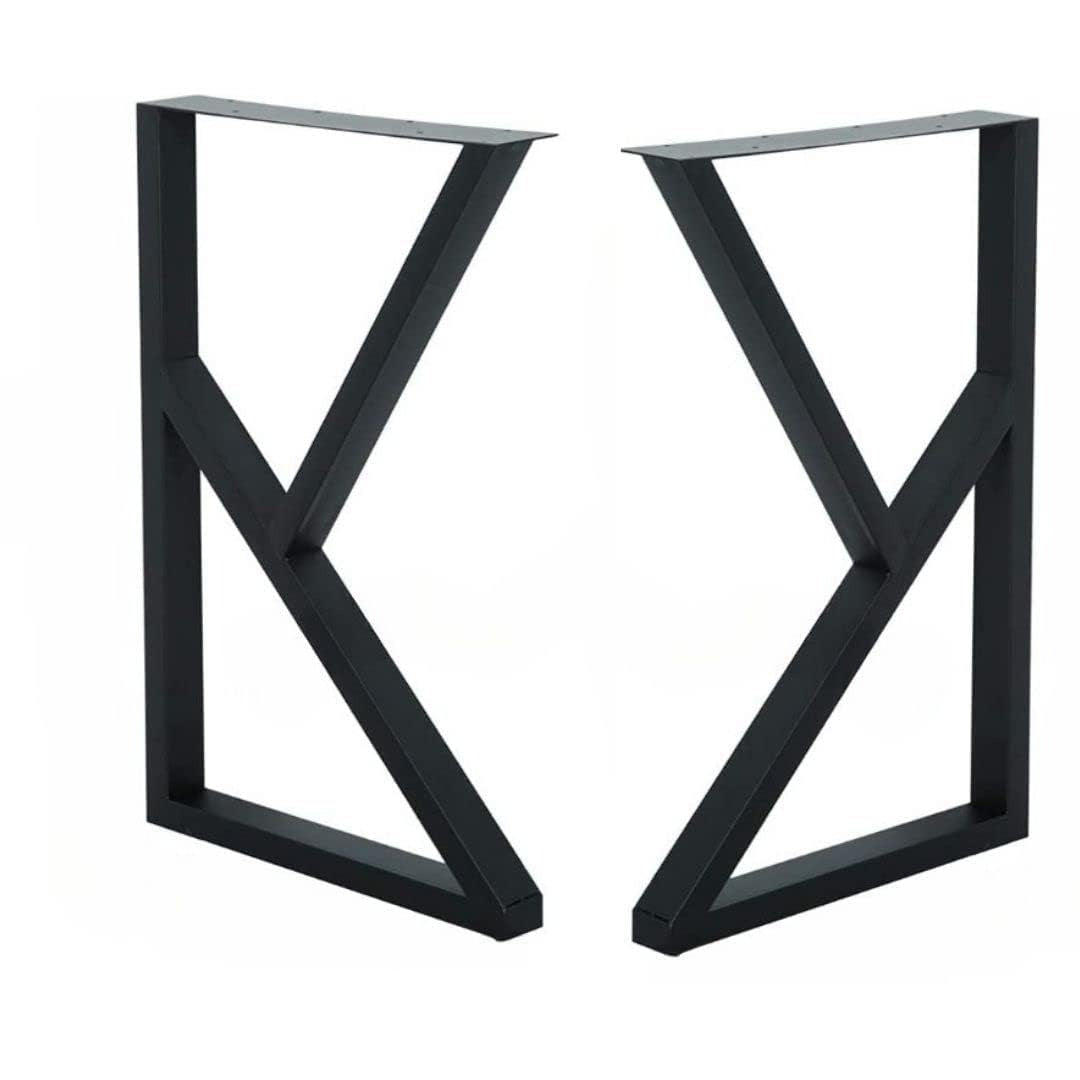 Metal Legs for Table, Dining Table Legs for Kitchen Modern Industrial Style - Set of 2. (K Shape)