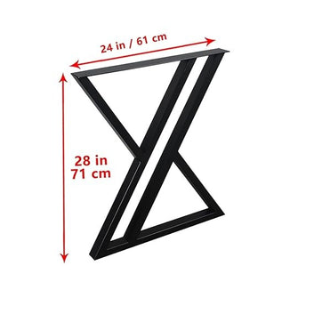 Rustic Decor Triangle Table Legs, Heavy Duty Metal, 28' Height, 24' Wide, Industrial Modern, DIY Iron Bench Legs