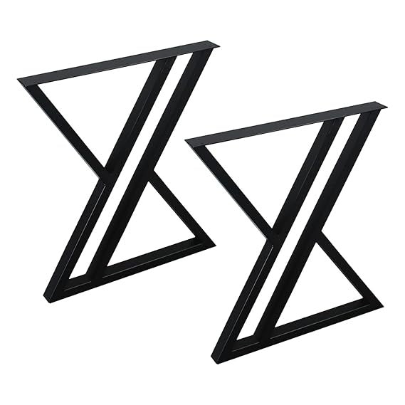 Rustic Decor Triangle Table Legs, Heavy Duty Metal, 28' Height, 24' Wide, Industrial Modern, DIY Iron Bench Legs