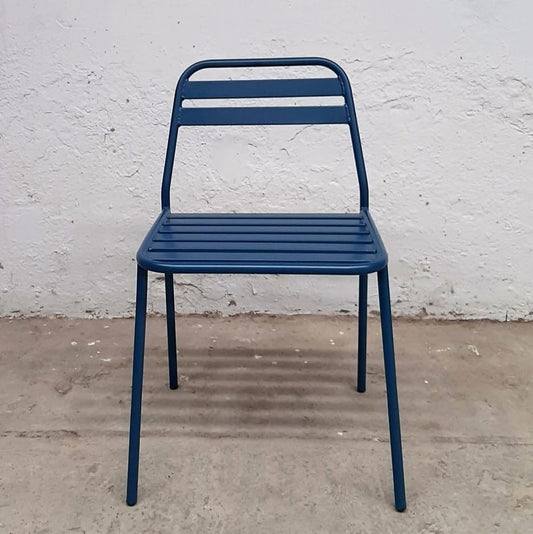 Metal Dining Chair, Navy Blue, 46 x 62 x 84 cm