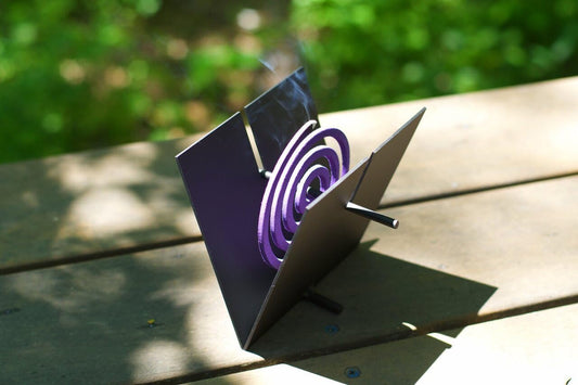 Mosquito Coil Holder, Iron, Matte Black, 15 x 10 x 14.5 cm