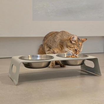 Homes for Feeding Station for Dogs and Cats Feeding Bowl Extremely Robust and Non-Slip - Dog Bowl/Cat Bowl Raised (Made Stainless Steel)