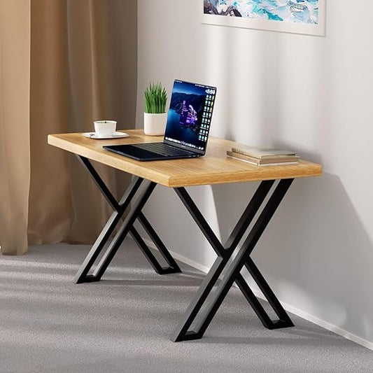 Metal Table Legs, X-Shaped Industrial Desk 28 Inch,  Heavy Duty Furniture for Dining, Office Desk, Coffee, Console (28